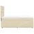 Vidaxl Box spring postelja z vzmetnico krem 100x200 cm blago