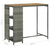 Barski stol sa stalkom za pohranu sivi 120x60x110 cm poliratan