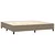 Vidaxl Posteljni okvir z vzmetmi taupe 200x200 cm blago
