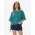 Imily Bela Majica T-Shirts modra/zelena