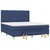 Vidaxl Box spring postelja z vzmetnico modra 180x200 cm blago