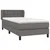 vidaXL Box spring postelja z vzmetnico siva 90x200 cm umetno usnje