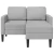 Sofa 2-sjed s ležaljkom u obliku slova L oblak siva 125 cm