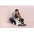Plyšový crossbody vak leopard Bag Leopard Doudou et Compagnie s popruhom hnedý 30 cm DC4566
