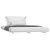 shumee vidaXL Posteljni okvir bel 135x190 cm masiven borov les