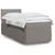 Vidaxl Box spring postelja z vzmetnico taupe 90x200 cm blago