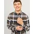 JACK & JONES Muška karirana košulja 12235982, Teget-braon