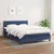Vidaxl Box spring postelja z vzmetnico moder 140x190 cm blago
