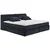 MID.YOU POSTELJA BOXSPRING 200 cm  x 240 cm , tekstil, leseni material črna