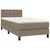 Vidaxl Box spring postelja z vzmetnico LED taupe 80x200 cm blago