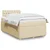 Vidaxl Box spring postelja z vzmetnico krem 120x200 cm blago