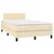 Vidaxl Box spring postelja z vzmetnico LED krem 120x190 cm blago