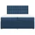 Vidaxl Box spring postelja z vzmetnico modra 200x200 cm blago