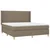 Vidaxl Box spring postelja z vzmetnico LED taupe 160x200 cm blago