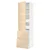 METOD / MAXIMERA Vis.el. s polic/4fiok/vrat/2front, bela/Askersund im. svetlog jasena, 60x60x220 cm