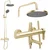 Tuš Set Rea Arcos brush gold