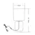 Zuma Line HS8720-WH - Stona lampa 1xE14/40W/230V bela/zlatna