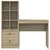 Stol s ladicama s policom s pohranom 2 pcs Sonoma hrast