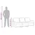 Vidaxl Trosed rjav 180 cm blago