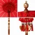 Balineški Parasol Crvena 125 x 125 x 260 cm