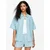 Pull&Bear Bluza svetlo modra/bela