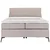 Hom`in POSTELJA BOXSPRING 120 cm x 200 cm , tekstil svetlo siva, bež