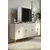 Hanah Home komoda Salkim 150, 125 cm, bela / travertin / zlatna
