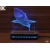 Black Cut 3D Lampa Ajkula, Toplo bela
