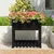 Sadilica s policom crna 82,5x82,5x81 cm od masivne borovine