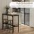 HOMCOM HOMCOM komplet barske mize MDF, jeklo 105D x 40Š x 90V cm Rustikal rjav, (5000242445)