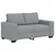 Dvodijelni set sofa s jastucima, svijetlo siva tkanina