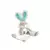 Doudou Darilni set - plišasti zajček z odejico 31 cm turkizna