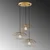 Opviq Luster Mantar-6503-S-1, 68x68x110cm, IP20, Zlatne boje