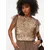 VERO MODA Bluza VMSMILLA  svetlo rjava / temno rjava