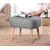 Atelier del Sofa Tabure 50x43x42cm, Sivo
