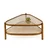 Hanah Home klub sto Nesta 95, 95 cm, orah / travertin