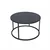 Hanah Home Royal klub sto O 75 cm, crna / dimljeno staklo