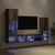 TV ormar S LED lampica 4 pcs Staro drvo Konstruirano drvo