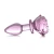 Booty Sparks Pink Rose Glass Anal Plug Small