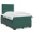 Vidaxl Box spring postelja z vzmetnico temno zelena 120x200 cm žamet