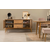 HANAH HOME Vina 03 0900 Atlantic Pine Stone (Produžni trpezarijski sto, stolice i konzola set (7 komada)