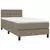 Vidaxl Box spring postelja z vzmetnico taupe 90x200 cm blago