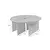 Hanah Home Klub sto Moira, O90x41cm, Sivi