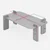 Hanah Home klub sto Renard, 147 cm, orah Milano