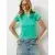 Happiness Istanbul Womens Light Green Crew Neck Basic Sandy T-Shirt