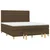 Vidaxl Box spring postelja z vzmetnico temno rjava 180x200 cm blago