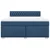 Vidaxl Box spring postelja z vzmetnico modra 180x200 cm blago