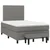 Vidaxl Box spring postelja z vzmetnico temno siva 120x200 cm blago
