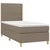 Vidaxl Box spring postelja z vzmetnico taupe 90x190 cm blago