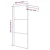 Pregrada za tuš crna 90 x 195 cm s prozirnim staklom ESG